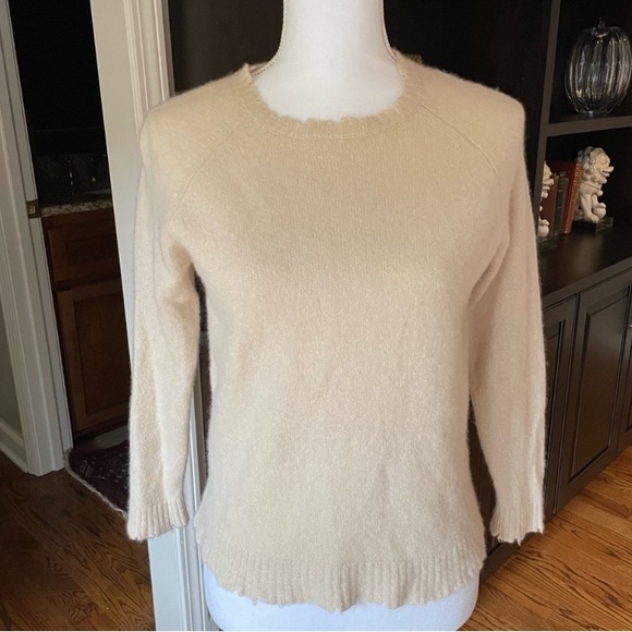 Minnie RoseNWT Shrunken 100% Cashmere Luxe GaugeLt Brown SugarM